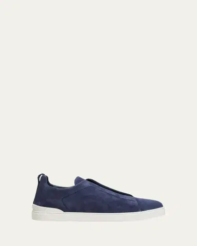 ZEGNA Men's Triple Stitch Suede Sneakers | Thumbnail 8 ZEGNA Men's Triple Stitch Suede Sneakers | Thumbnail 8