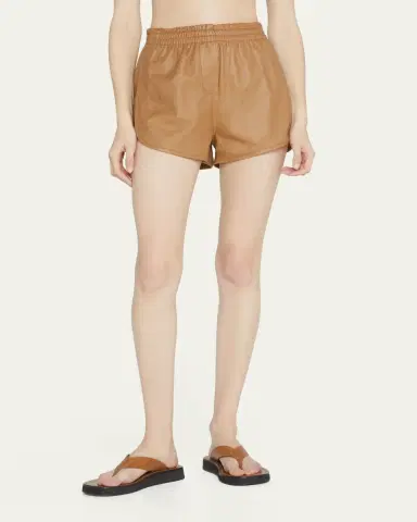 Zeynep Arçay Leather Jogger Shorts | Thumbnail 4 Zeynep Arçay Leather Jogger Shorts | Thumbnail 4