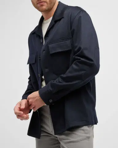 ZEGNA Men's Cashmere Overshirt | Thumbnail 6 ZEGNA Men's Cashmere Overshirt | Thumbnail 6