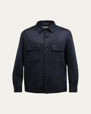 ZEGNA Men's Cashmere Overshirt | Thumbnail 8 ZEGNA Men's Cashmere Overshirt | Thumbnail 8