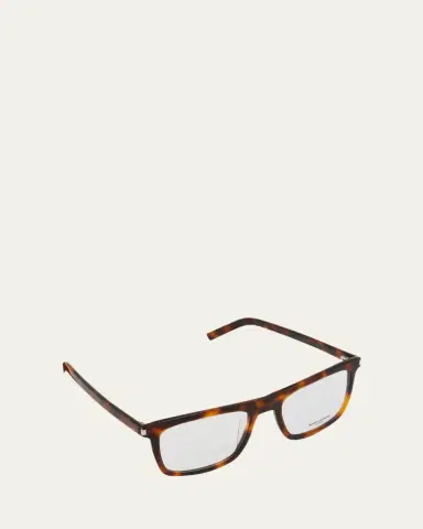 Saint Laurent Men's Acetate Rectangle Optical Frames | Thumbnail 2 Saint Laurent Men's Acetate Rectangle Optical Frames | Thumbnail 2