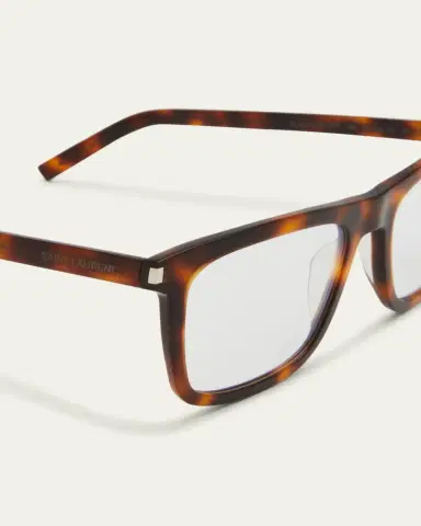 Saint Laurent Men's Acetate Rectangle Optical Frames | Thumbnail 4 Saint Laurent Men's Acetate Rectangle Optical Frames | Thumbnail 4