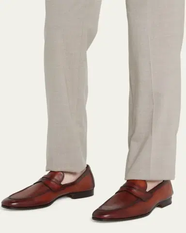 Magnanni Men's Sasso Leather Penny Loafers | Thumbnail 2 Magnanni Men's Sasso Leather Penny Loafers | Thumbnail 2