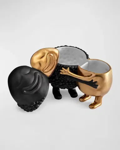 L'Objet Haas Huggers Box, Black/Gold | Thumbnail 2 L'Objet Haas Huggers Box, Black/Gold | Thumbnail 2