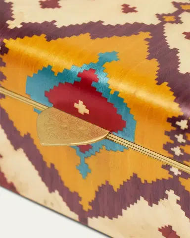 Silvia Furmanovich Silk Road Marquetry Box With Ikat Pattern | Thumbnail 3 Silvia Furmanovich Silk Road Marquetry Box With Ikat Pattern | Thumbnail 3