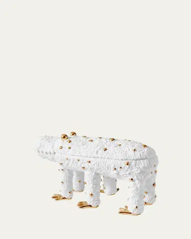 L'Objet Limited Edition Haas Pedro the Croc Box, White | Thumbnail 2 L'Objet Limited Edition Haas Pedro the Croc Box, White | Thumbnail 2