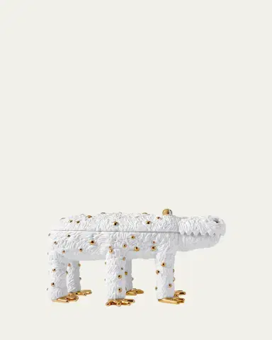 L'Objet Limited Edition Haas Pedro the Croc Box, White | Thumbnail 3 L'Objet Limited Edition Haas Pedro the Croc Box, White | Thumbnail 3