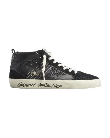 Golden Goose Mid Star Glitter Wing-Tip Sneakers | Thumbnail 1 Golden Goose Mid Star Glitter Wing-Tip Sneakers | Thumbnail 1