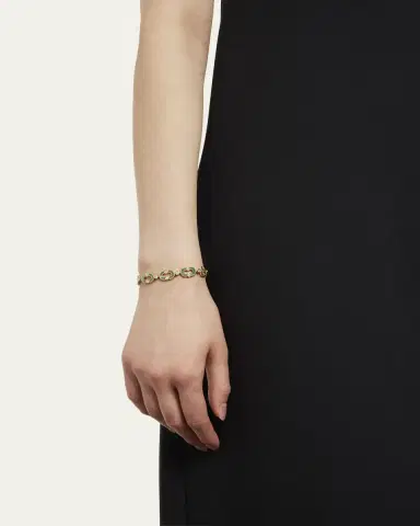 Viltier Magnetic Enchaine Malachite Bracelet in 18K Yellow Gold and Diamonds | Thumbnail 2 Viltier Magnetic Enchaine Malachite Bracelet in 18K Yellow Gold and Diamonds | Thumbnail 2