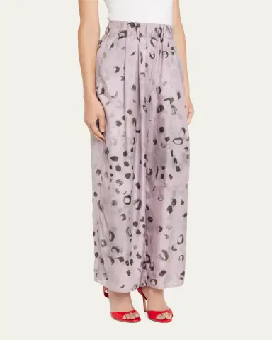 Giorgio Armani Printed Silk Wide-Leg Pants | Thumbnail 4 Giorgio Armani Printed Silk Wide-Leg Pants | Thumbnail 4