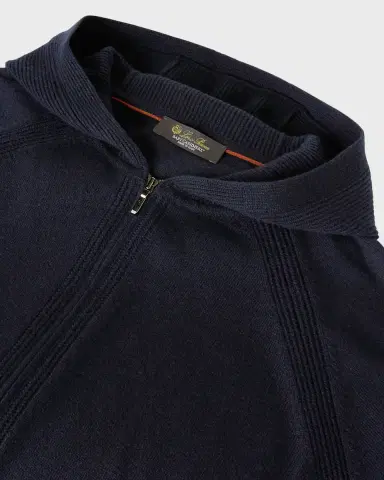 Loro Piana Men's Merano Cashmere Knit Hooded Sweater | Thumbnail 4 Loro Piana Men's Merano Cashmere Knit Hooded Sweater | Thumbnail 4