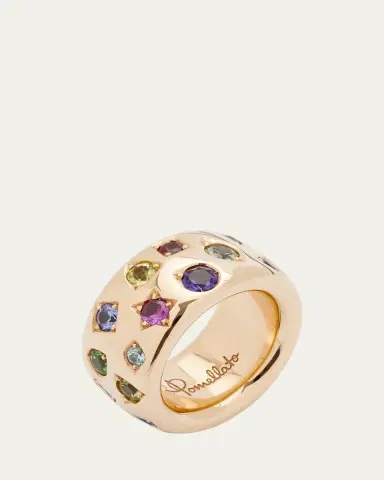 Pomellato Iconica Maxi 18K Rose Gold Ring with Multicolor Gemstones | Thumbnail 3 Pomellato Iconica Maxi 18K Rose Gold Ring with Multicolor Gemstones | Thumbnail 3
