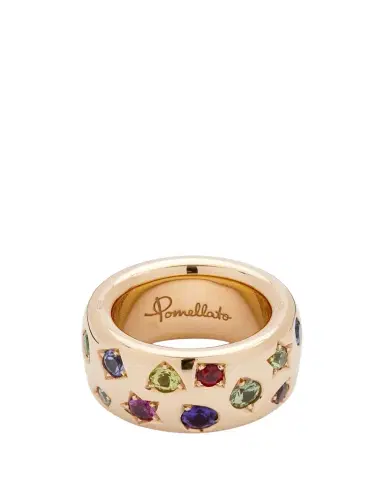 Pomellato Iconica Maxi 18K Rose Gold Ring with Multicolor Gemstones | Thumbnail 1 Pomellato Iconica Maxi 18K Rose Gold Ring with Multicolor Gemstones | Thumbnail 1