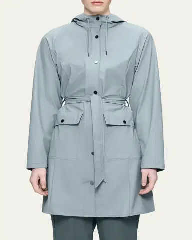 Rains Curve Belted Trench Coat with Drawstring Hood | Thumbnail 8 Rains Curve Belted Trench Coat with Drawstring Hood | Thumbnail 8