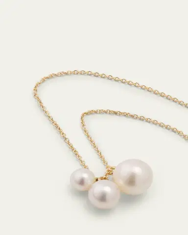 Sophie Bille Brahe 14K Recycled Yellow Gold Stella Necklace with Freshwater Pearls | Thumbnail 3 Sophie Bille Brahe 14K Recycled Yellow Gold Stella Necklace with Freshwater Pearls | Thumbnail 3
