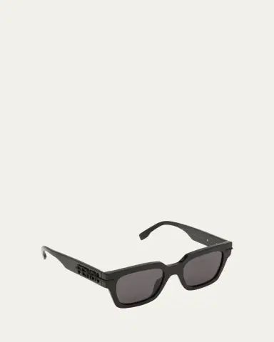Fendi Men's Tonal Logo Acetate Square Sunglasses | Thumbnail 2 Fendi Men's Tonal Logo Acetate Square Sunglasses | Thumbnail 2