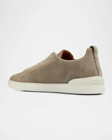 ZEGNA Men's Triple Stitch Suede Sneakers | Thumbnail 3 ZEGNA Men's Triple Stitch Suede Sneakers | Thumbnail 3