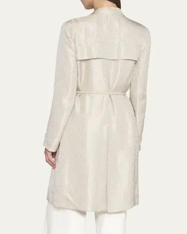 Giorgio Armani Belted Metallic Wrap Coat | Thumbnail 3 Giorgio Armani Belted Metallic Wrap Coat | Thumbnail 3