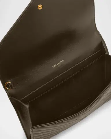 Saint Laurent Cassandre YSL Monogram Flap Clutch Bag in Smooth Leather | Thumbnail 2 Saint Laurent Cassandre YSL Monogram Flap Clutch Bag in Smooth Leather | Thumbnail 2