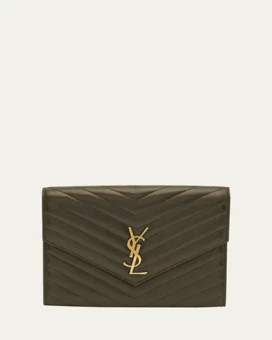 Saint Laurent Cassandre YSL Monogram Flap Clutch Bag in Smooth Leather | Thumbnail 7 Saint Laurent Cassandre YSL Monogram Flap Clutch Bag in Smooth Leather | Thumbnail 7