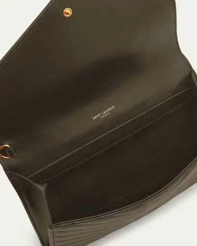 Saint Laurent Cassandre YSL Monogram Flap Clutch Bag in Smooth Leather | Thumbnail 10 Saint Laurent Cassandre YSL Monogram Flap Clutch Bag in Smooth Leather | Thumbnail 10