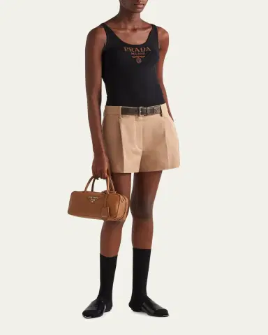 Prada Logo-Print Slim Knit Tank Top | Thumbnail 2 Prada Logo-Print Slim Knit Tank Top | Thumbnail 2