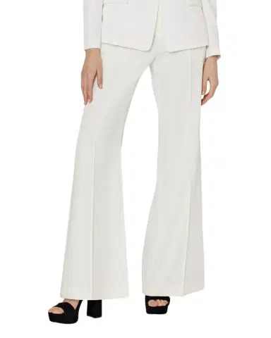 Milly Nash High-Rise Wide-Leg Cady Pants | Thumbnail 1 Milly Nash High-Rise Wide-Leg Cady Pants | Thumbnail 1