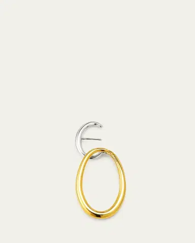 CHARLOTTE CHESNAIS Delta Earring Two-Tone, Single | Thumbnail 3 CHARLOTTE CHESNAIS Delta Earring Two-Tone, Single | Thumbnail 3