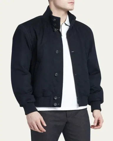 Loro Piana Men's Reversible Quilted Cashmere Bomber Jacket | Thumbnail 4 Loro Piana Men's Reversible Quilted Cashmere Bomber Jacket | Thumbnail 4