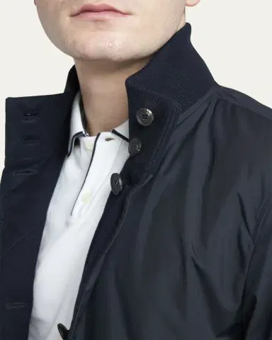 Loro Piana Men's Reversible Quilted Cashmere Bomber Jacket | Thumbnail 5 Loro Piana Men's Reversible Quilted Cashmere Bomber Jacket | Thumbnail 5