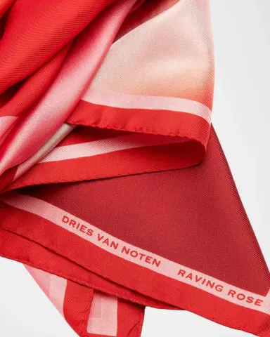 Dries Van Noten Raving Rose Silk Foulard | Thumbnail 1 Dries Van Noten Raving Rose Silk Foulard | Thumbnail 1
