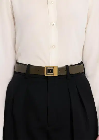 Saint Laurent YSL Buckle Leather Belt | Thumbnail 2 Saint Laurent YSL Buckle Leather Belt | Thumbnail 2
