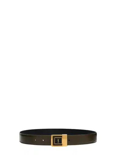 Saint Laurent YSL Buckle Leather Belt | Thumbnail 3 Saint Laurent YSL Buckle Leather Belt | Thumbnail 3