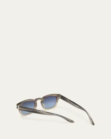 BARTON PERREIRA Men's Demarco Keyhole-Bridge Acetate Rectangle Sunglasses | Thumbnail 2 BARTON PERREIRA Men's Demarco Keyhole-Bridge Acetate Rectangle Sunglasses | Thumbnail 2