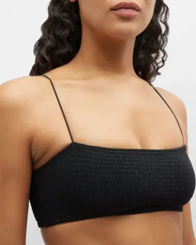 Toteme Smocked Bikini Top | Thumbnail 4 Toteme Smocked Bikini Top | Thumbnail 4