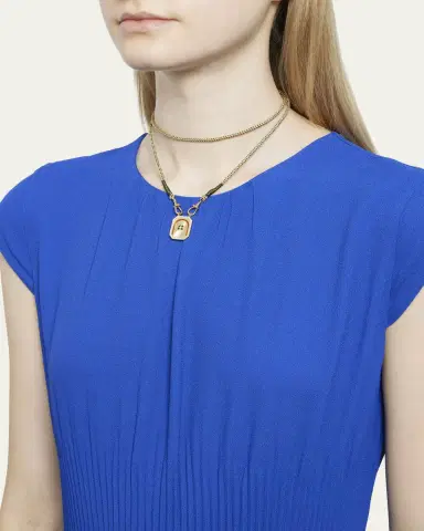 Marie Lichtenberg 18k Rathi Link Chain Necklace with Mini Clover Pendant | Thumbnail 2 Marie Lichtenberg 18k Rathi Link Chain Necklace with Mini Clover Pendant | Thumbnail 2