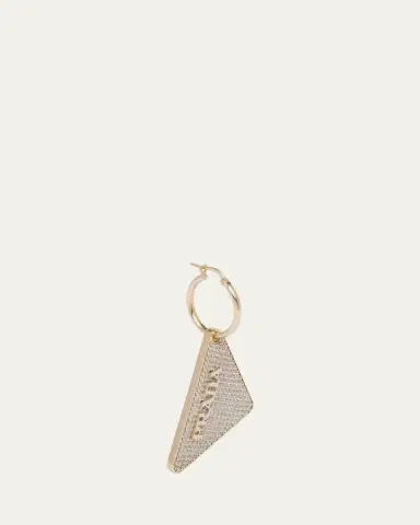 Prada Crystal Logo Symbole Left Earring | Thumbnail 3 Prada Crystal Logo Symbole Left Earring | Thumbnail 3