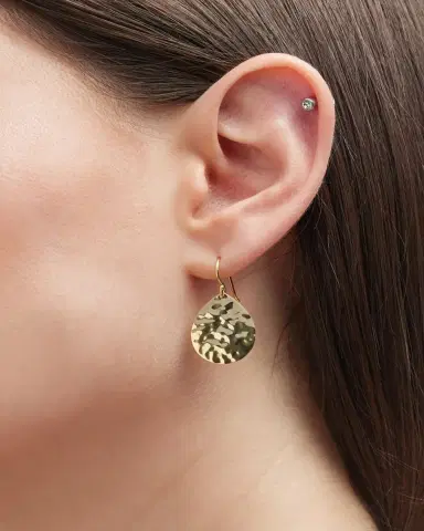 Ippolita Large Crinkle Teardrop Earrings in 18K | Thumbnail 2 Ippolita Large Crinkle Teardrop Earrings in 18K | Thumbnail 2
