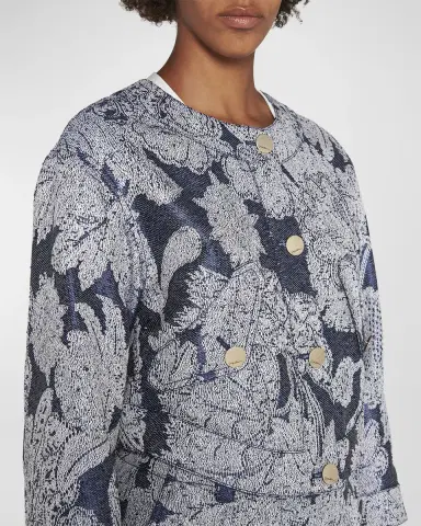 Giorgio Armani Paisley Crop Jacket | Thumbnail 3 Giorgio Armani Paisley Crop Jacket | Thumbnail 3