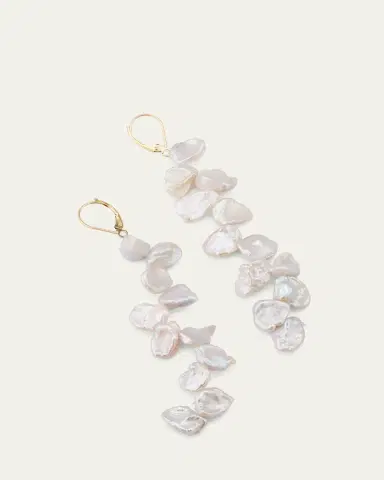 V.BELLAN Jo Pearl Drop Earrings in 14K Yellow | Thumbnail 3 V.BELLAN Jo Pearl Drop Earrings in 14K Yellow | Thumbnail 3