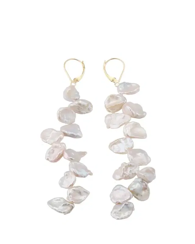 Jo Pearl Drop Earrings in 14K Yellow Gold Jo Pearl Drop Earrings in 14K Yellow Gold