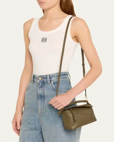 Loewe x Paula's Ibiza Puzzle Edge Mini Top-Handle Bag in Leather | Thumbnail 2 Loewe x Paula's Ibiza Puzzle Edge Mini Top-Handle Bag in Leather | Thumbnail 2