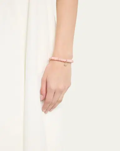Sydney Evan 14k Pink Opal Wheel Bracelet with Diamond Evil Eye Charm | Thumbnail 2 Sydney Evan 14k Pink Opal Wheel Bracelet with Diamond Evil Eye Charm | Thumbnail 2