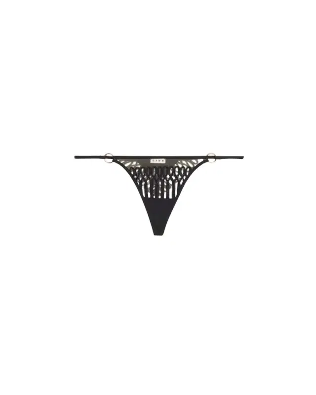 Jazz Cord-Embroidered Tulle Thong Jazz Cord-Embroidered Tulle Thong
