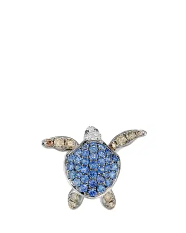 Mio Harutaka Blue Sapphire Turtle Earring, Single | Thumbnail 1 Mio Harutaka Blue Sapphire Turtle Earring, Single | Thumbnail 1