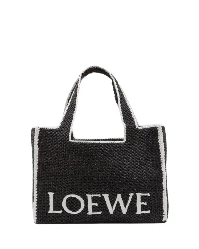 x Paula's Ibiza Font Logo Large Tote Bag in Raffia x Paula's Ibiza Font Logo Large Tote Bag in Raffia