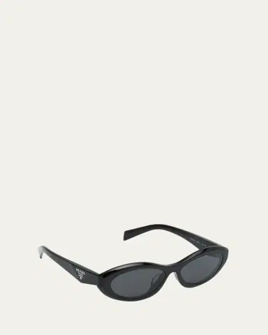 Prada PR 26ZSF Logo Beveled Acetate Oval Sunglasses | Thumbnail 2 Prada PR 26ZSF Logo Beveled Acetate Oval Sunglasses | Thumbnail 2