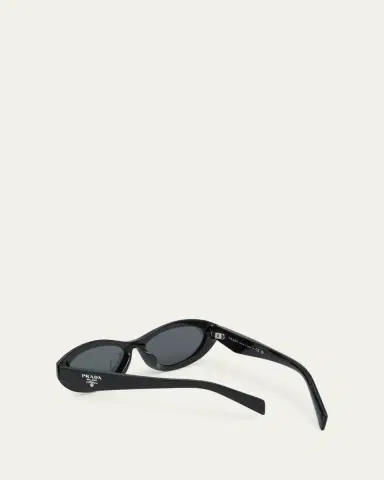 Prada PR 26ZSF Logo Beveled Acetate Oval Sunglasses | Thumbnail 3 Prada PR 26ZSF Logo Beveled Acetate Oval Sunglasses | Thumbnail 3