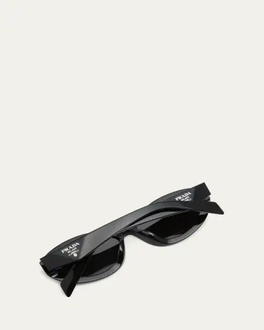 Prada PR 26ZSF Logo Beveled Acetate Oval Sunglasses | Thumbnail 5 Prada PR 26ZSF Logo Beveled Acetate Oval Sunglasses | Thumbnail 5