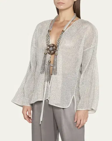 Giorgio Armani Beaded Tassel Statement Necklace | Thumbnail 2 Giorgio Armani Beaded Tassel Statement Necklace | Thumbnail 2